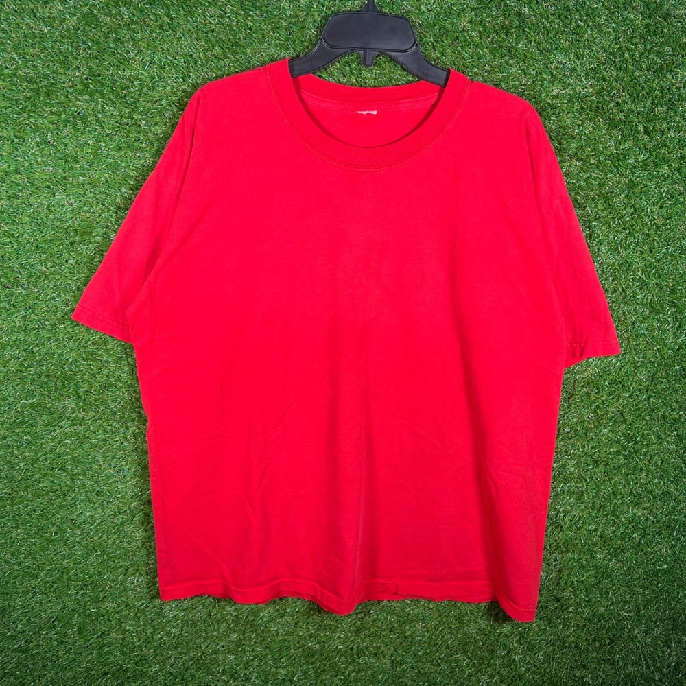 Unbranded Mens Blank Short Sleeve Crewneck T-Shirt Red XL 4605